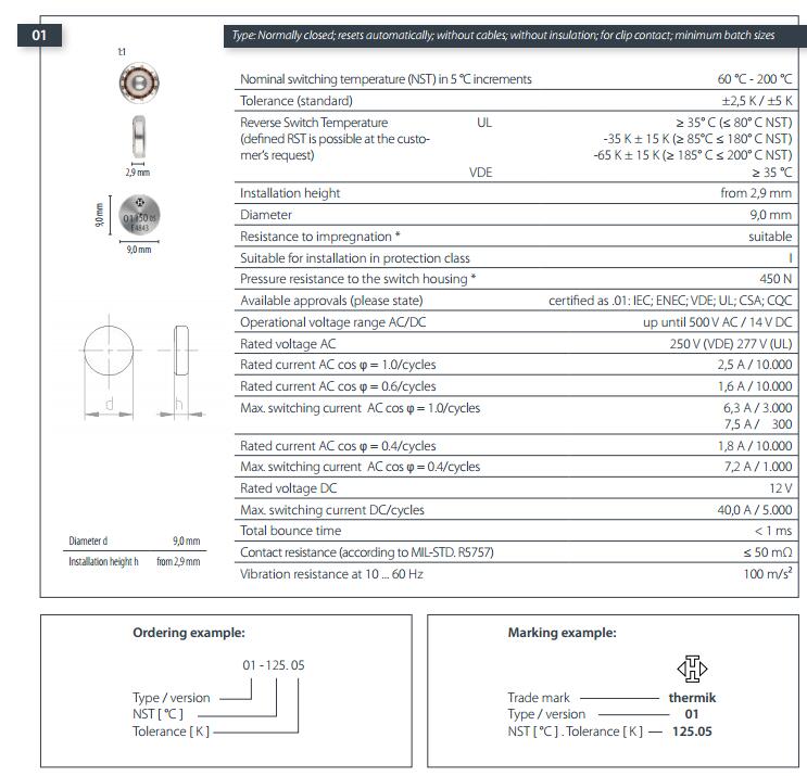 A01 thermostat