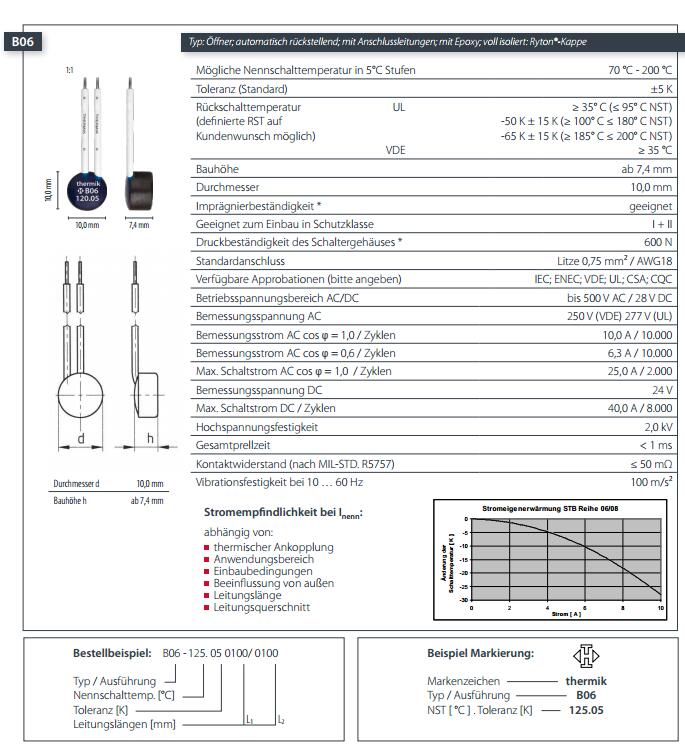 B06 thermostat