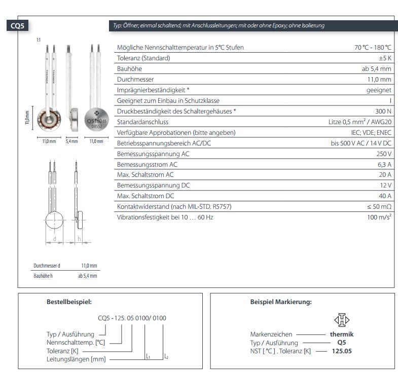 CQ5 thermostat