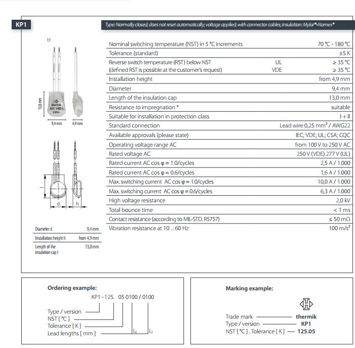 KP1 thermostat