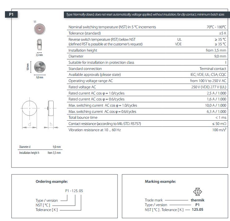 P1 thermostat