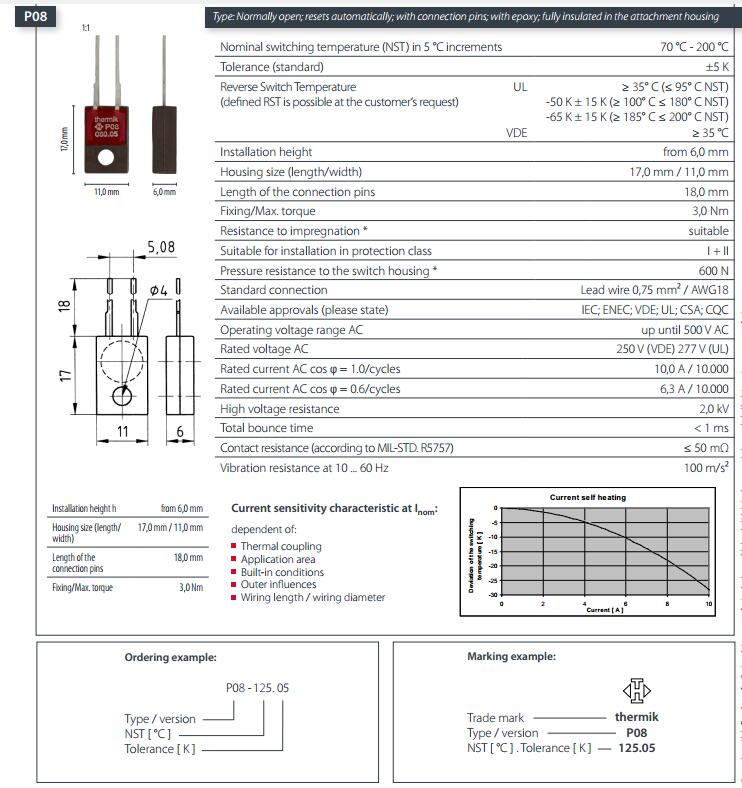 P08 thermostat