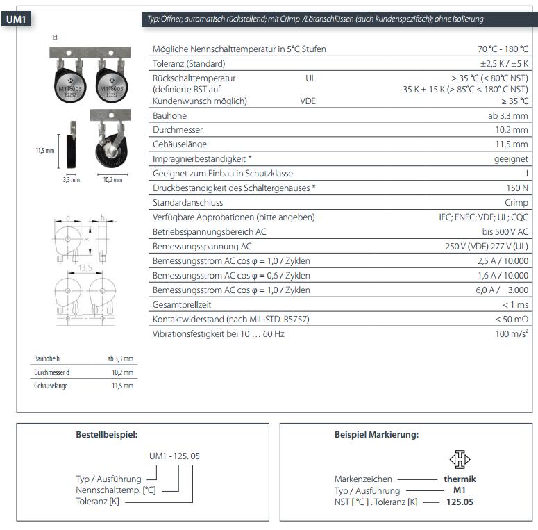 UM1 thermostat